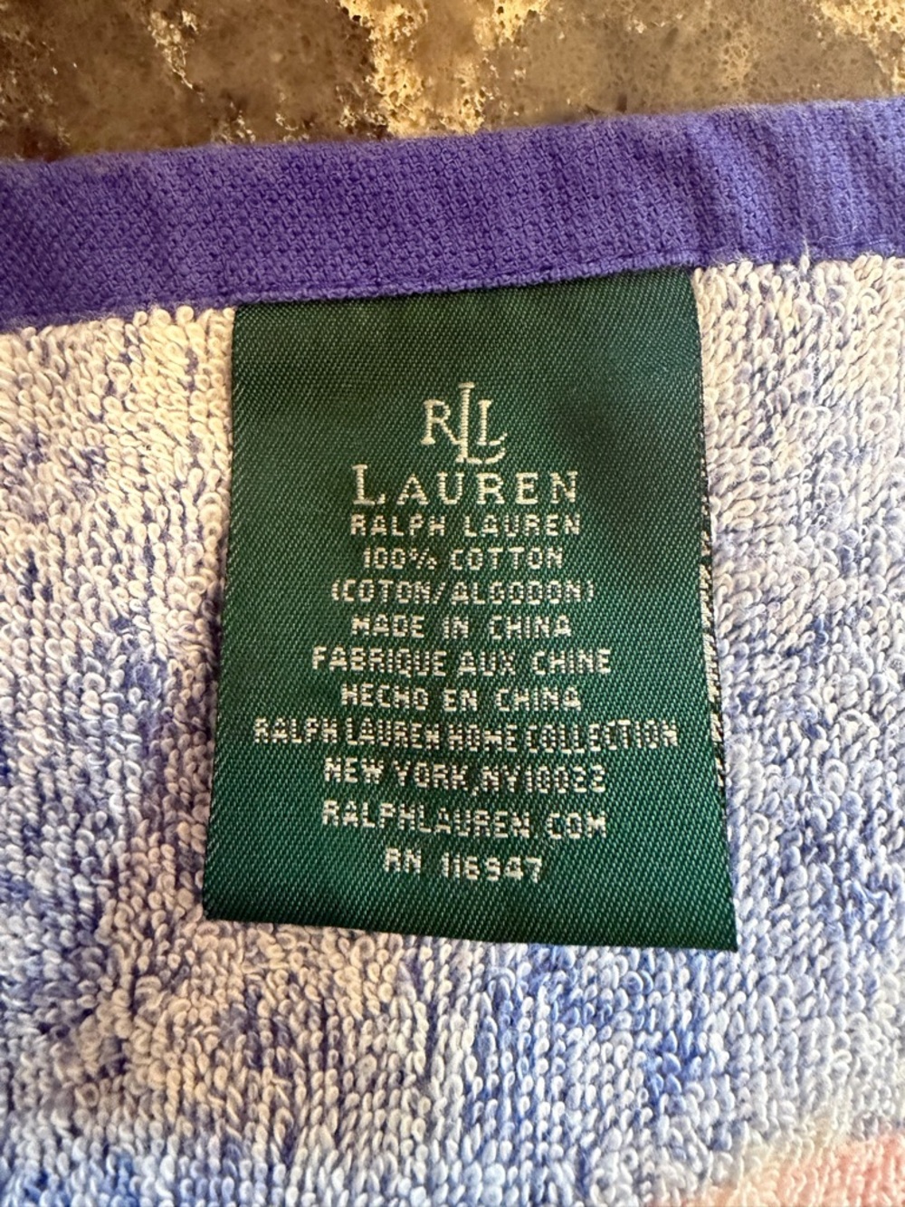 Vintage Ralph Lauren Tropical Hibiscus Oversized Towel (66x35) - Picture 7 of 8
